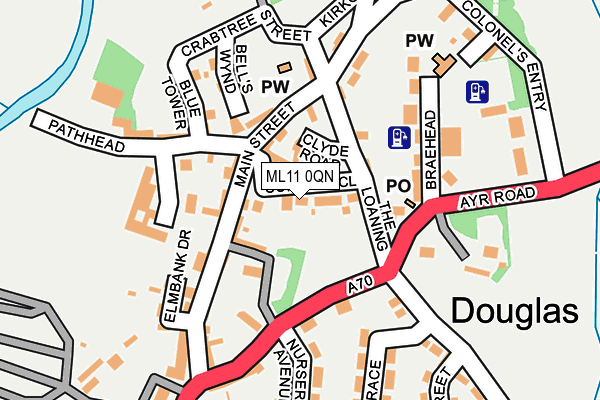ML11 0QN map - OS OpenMap – Local (Ordnance Survey)