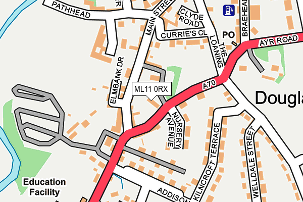ML11 0RX map - OS OpenMap – Local (Ordnance Survey)