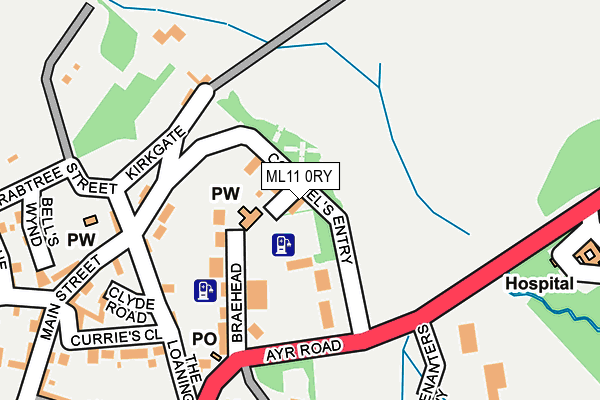 ML11 0RY map - OS OpenMap – Local (Ordnance Survey)