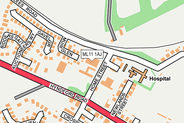 ML11 1AJ map - OS OpenMap – Local (Ordnance Survey)