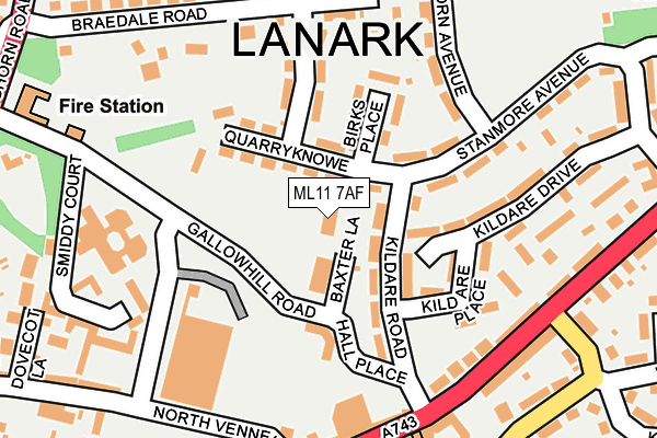 ML11 7AF map - OS OpenMap – Local (Ordnance Survey)