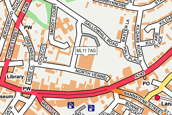 ML11 7AG map - OS OpenMap – Local (Ordnance Survey)