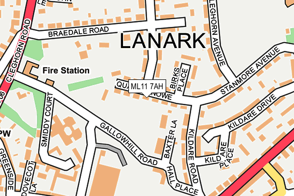 ML11 7AH map - OS OpenMap – Local (Ordnance Survey)