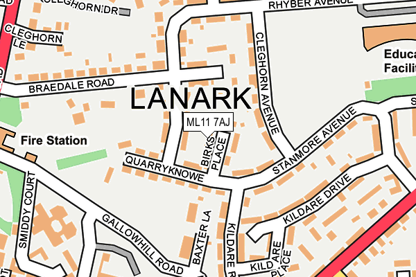ML11 7AJ map - OS OpenMap – Local (Ordnance Survey)
