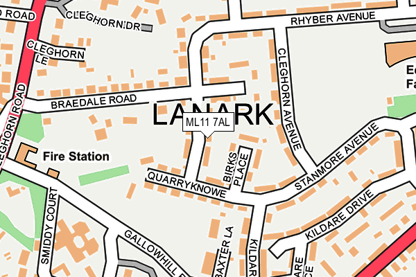 ML11 7AL map - OS OpenMap – Local (Ordnance Survey)