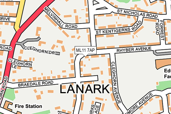 ML11 7AP map - OS OpenMap – Local (Ordnance Survey)