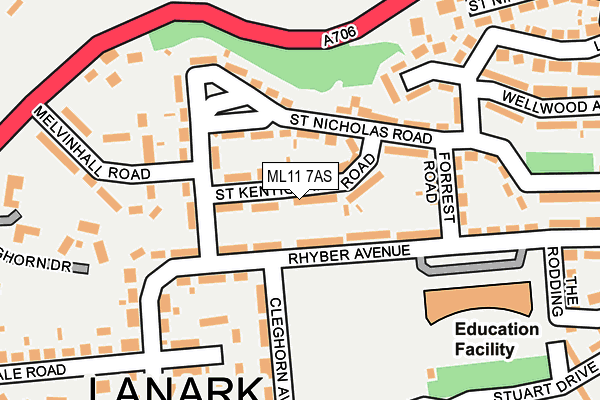 ML11 7AS map - OS OpenMap – Local (Ordnance Survey)