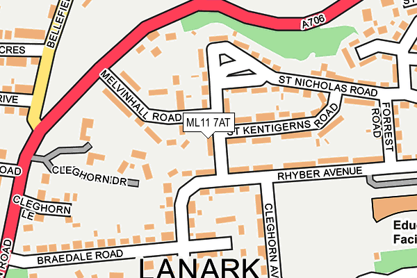 ML11 7AT map - OS OpenMap – Local (Ordnance Survey)