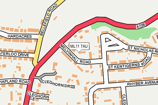 ML11 7AU map - OS OpenMap – Local (Ordnance Survey)