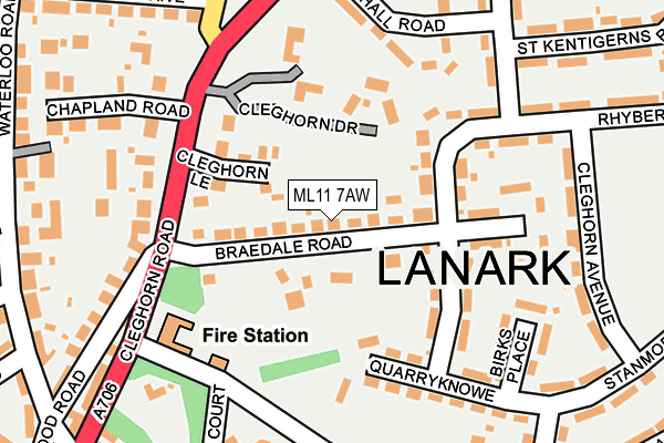 ML11 7AW map - OS OpenMap – Local (Ordnance Survey)
