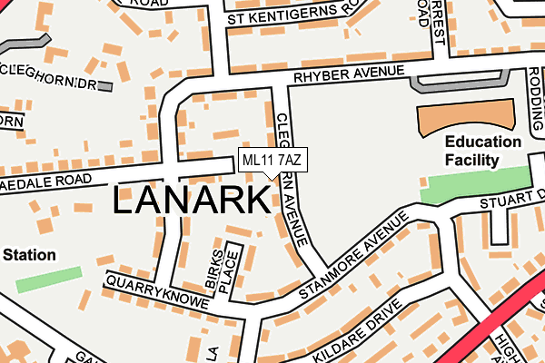 ML11 7AZ map - OS OpenMap – Local (Ordnance Survey)