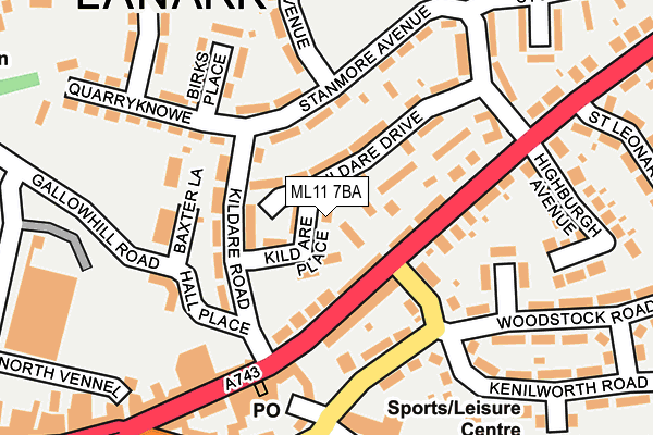 ML11 7BA map - OS OpenMap – Local (Ordnance Survey)