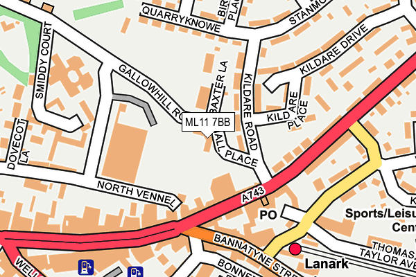 ML11 7BB map - OS OpenMap – Local (Ordnance Survey)