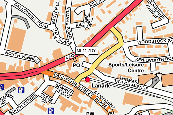 ML11 7DY map - OS OpenMap – Local (Ordnance Survey)