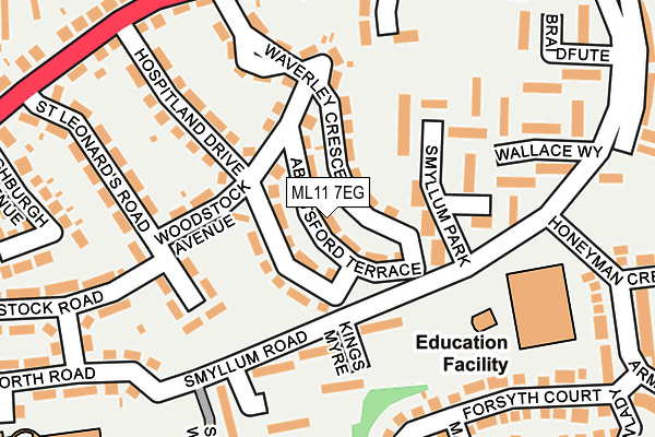 ML11 7EG map - OS OpenMap – Local (Ordnance Survey)