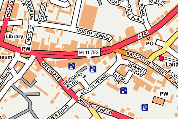 ML11 7ES map - OS OpenMap – Local (Ordnance Survey)