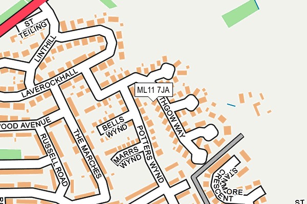 ML11 7JA map - OS OpenMap – Local (Ordnance Survey)