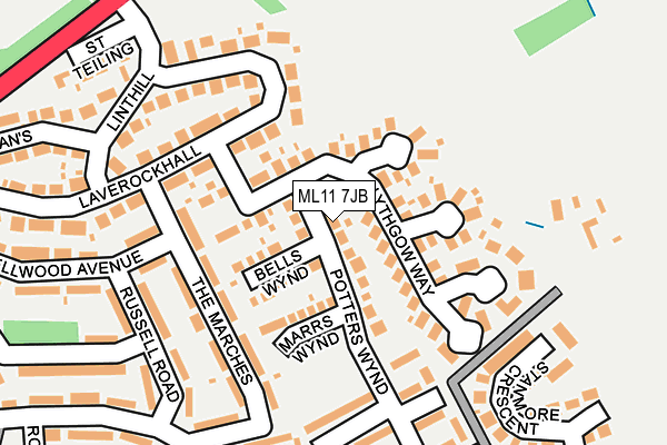ML11 7JB map - OS OpenMap – Local (Ordnance Survey)
