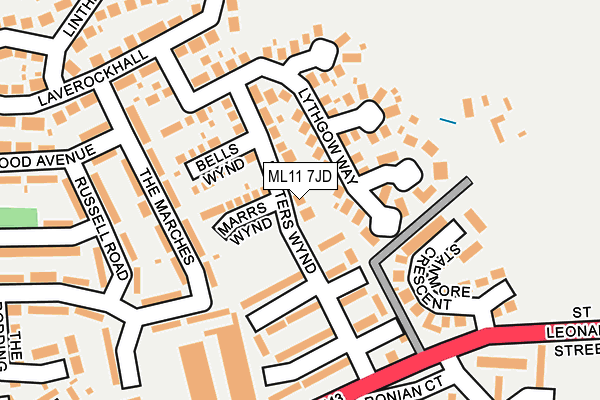 ML11 7JD map - OS OpenMap – Local (Ordnance Survey)