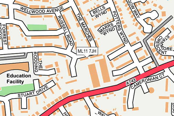 ML11 7JH map - OS OpenMap – Local (Ordnance Survey)