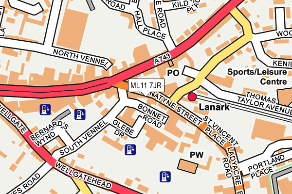 ML11 7JR map - OS OpenMap – Local (Ordnance Survey)
