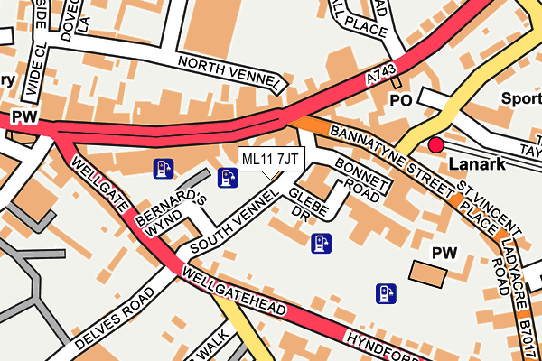 ML11 7JT map - OS OpenMap – Local (Ordnance Survey)