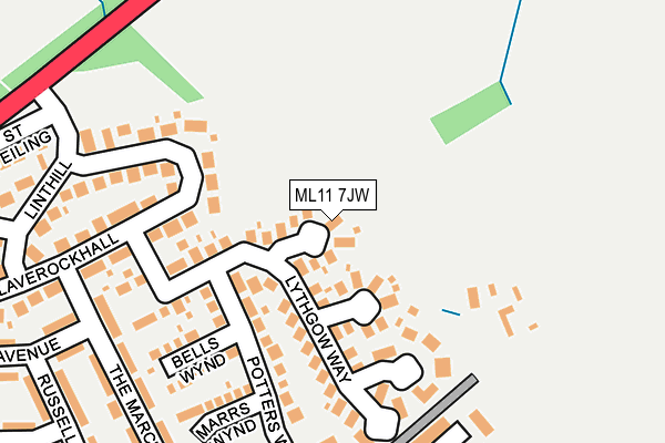ML11 7JW map - OS OpenMap – Local (Ordnance Survey)