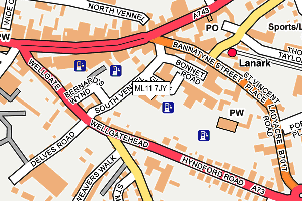 ML11 7JY map - OS OpenMap – Local (Ordnance Survey)