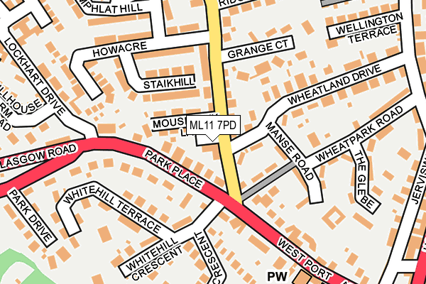 ML11 7PD map - OS OpenMap – Local (Ordnance Survey)