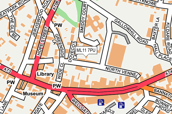ML11 7PU map - OS OpenMap – Local (Ordnance Survey)