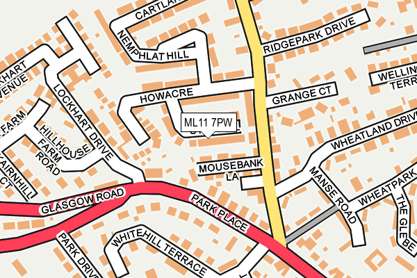 ML11 7PW map - OS OpenMap – Local (Ordnance Survey)