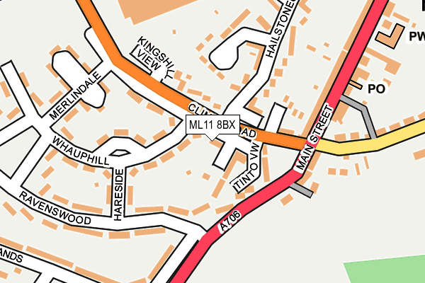ML11 8BX map - OS OpenMap – Local (Ordnance Survey)