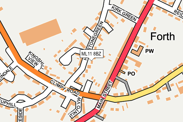 ML11 8BZ map - OS OpenMap – Local (Ordnance Survey)