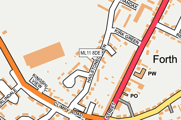 ML11 8DE map - OS OpenMap – Local (Ordnance Survey)