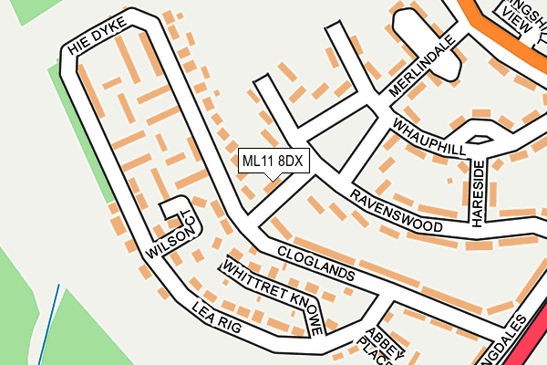 ML11 8DX map - OS OpenMap – Local (Ordnance Survey)