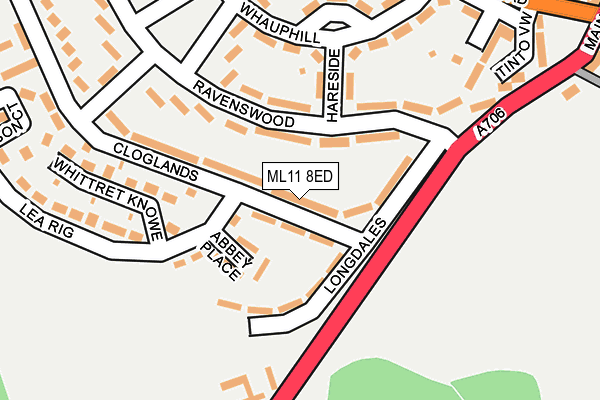 ML11 8ED map - OS OpenMap – Local (Ordnance Survey)