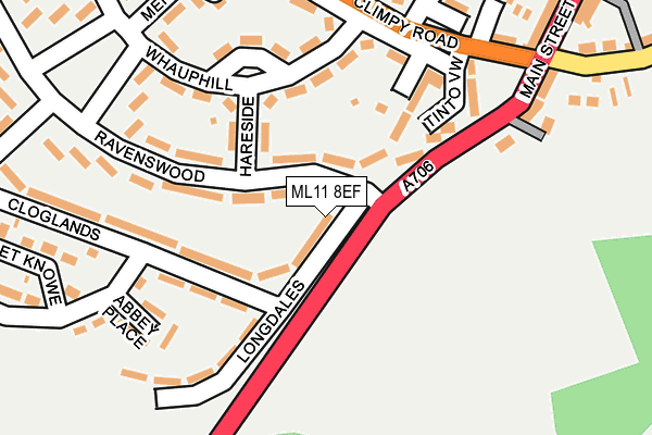 ML11 8EF map - OS OpenMap – Local (Ordnance Survey)
