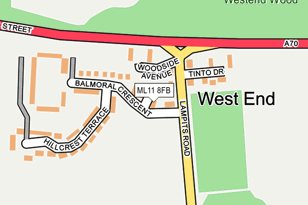 ML11 8FB map - OS OpenMap – Local (Ordnance Survey)