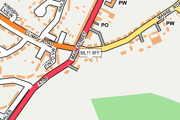 ML11 8FF map - OS OpenMap – Local (Ordnance Survey)