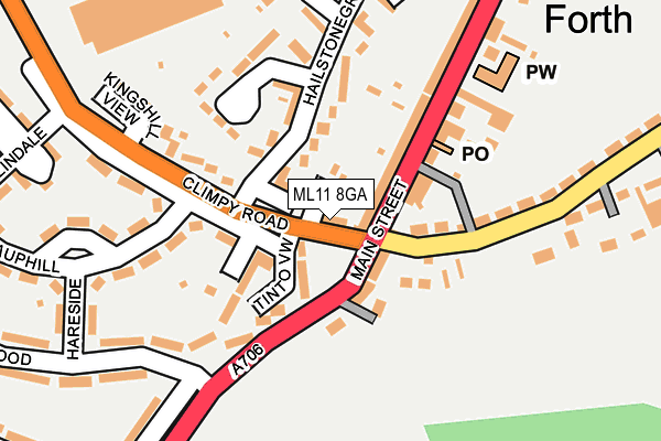 ML11 8GA map - OS OpenMap – Local (Ordnance Survey)
