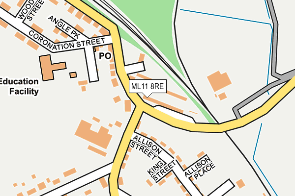ML11 8RE map - OS OpenMap – Local (Ordnance Survey)