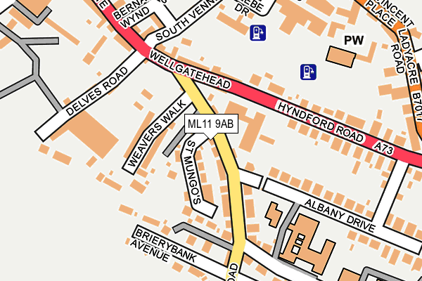 ML11 9AB map - OS OpenMap – Local (Ordnance Survey)