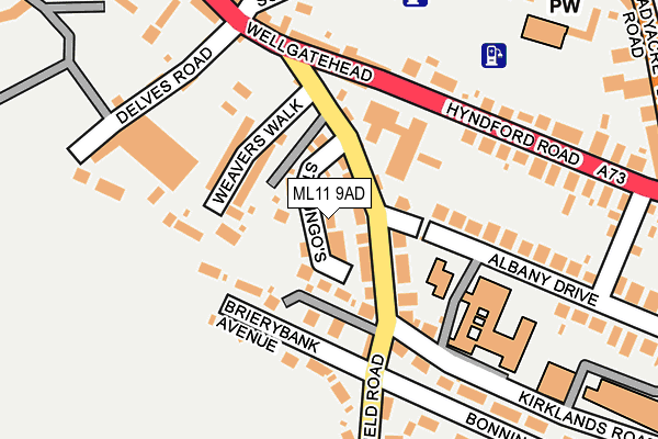ML11 9AD map - OS OpenMap – Local (Ordnance Survey)
