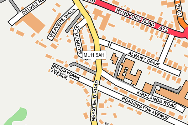 ML11 9AH map - OS OpenMap – Local (Ordnance Survey)