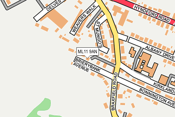 ML11 9AN map - OS OpenMap – Local (Ordnance Survey)