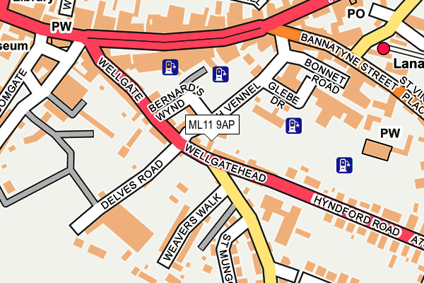 ML11 9AP map - OS OpenMap – Local (Ordnance Survey)