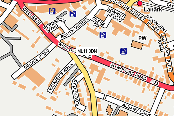 ML11 9DN map - OS OpenMap – Local (Ordnance Survey)
