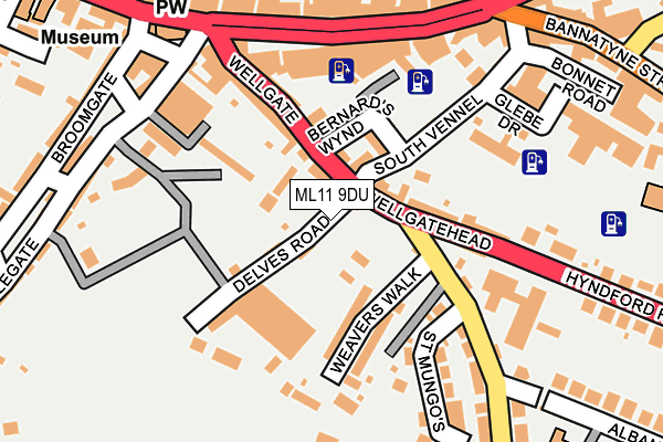 ML11 9DU map - OS OpenMap – Local (Ordnance Survey)
