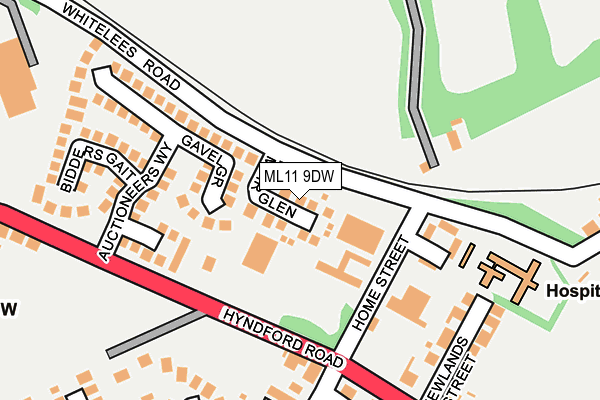 ML11 9DW map - OS OpenMap – Local (Ordnance Survey)