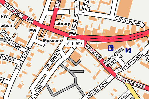 ML11 9DZ map - OS OpenMap – Local (Ordnance Survey)